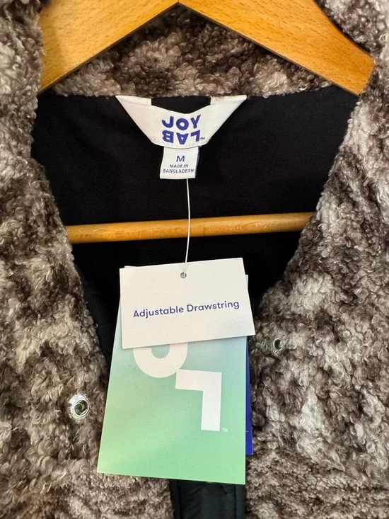 JoyLab Women's High Pile Sherpa Lodge Vest, Brown/Black Animal Print, Sz M, NWT - Picture 7 of 12